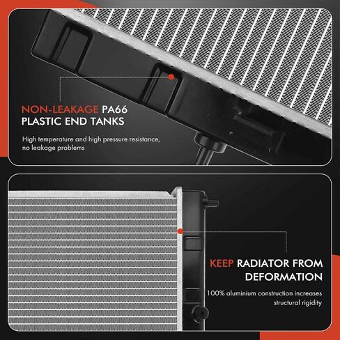 A-Premium Engine Coolant Radiator & A/C Condenser Cooling Kit Compatible with Nissan Rogue 2014 2015 2016 2017 2018 2.5L, Automatic Transmission, 2-PC Set, Replace# 214604BC5A, 921004BA0A in Saudi Arabia
