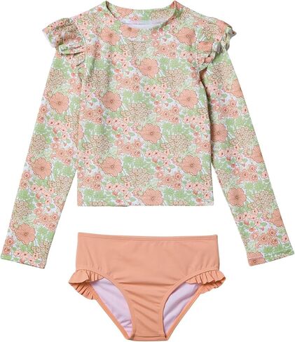 Janie and Jack Girls' Floral Rashguard Swim (Toddler/Little Big Kid) in Saudi Arabia