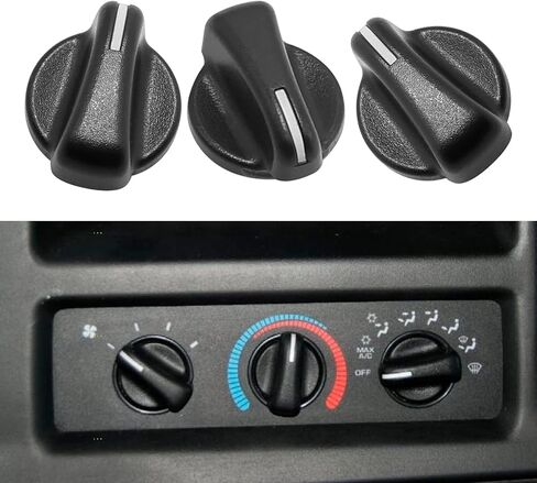 5011218 A/C Heater Knob Control Blower Fan Knob, Replacement for Jeep Wrangler 1999-2006 Replacement for Dodge Ram Van 1999-2003, Replaces 5011218AC in Saudi Arabia
