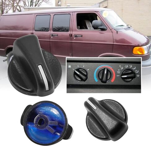 5011218 A/C Heater Knob Control Blower Fan Knob, Replacement for Jeep Wrangler 1999-2006 Replacement for Dodge Ram Van 1999-2003, Replaces 5011218AC in Saudi Arabia