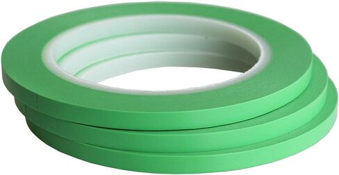 JINBING High-Temp Vinyl Fine Line Fineline Masking Tape Automotive Paint for Curves Green 1/2 in x 36Y in Saudi Arabia