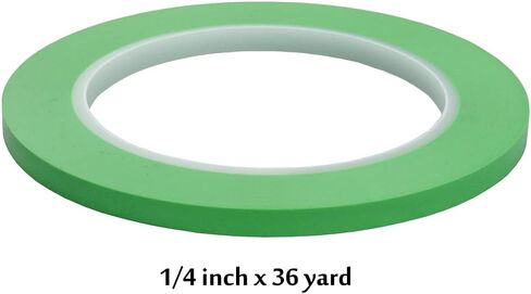 JINBING High-Temp Vinyl Fine Line Fineline Masking Tape Automotive Paint for Curves Green 1/2 in x 36Y in Saudi Arabia