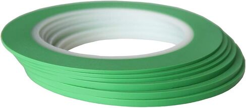 JINBING High-Temp Vinyl Fine Line Fineline Masking Tape Automotive Paint for Curves Green 1/2 in x 36Y in Saudi Arabia