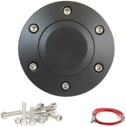 Polished 6-Hole Universal Fit Aluminum Horn Button for Aftermarket Steering Wheels in Kuwait
