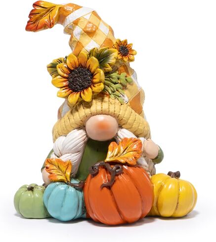 Hodao Fall Thanksgiving Pumpkin Gnome ديكورات يدوية سويدية Tomte Gnome Elf لهدايا ديكور الخريف - ديكور مركزي لحفلات عيد الشكر - هدية الخريف لطاولة العشاء وعرض المنزل (أصفر-2) in Kuwait