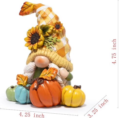 Hodao Fall Thanksgiving Pumpkin Gnome ديكورات يدوية سويدية Tomte Gnome Elf لهدايا ديكور الخريف - ديكور مركزي لحفلات عيد الشكر - هدية الخريف لطاولة العشاء وعرض المنزل (أصفر-2) in Kuwait