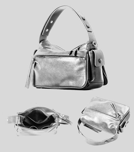 حقيبة يد ساتشيل، حقائب كروس بمقبض علوي للنساء، سحاب إغلاق، شريطين قابلين للتعديل، 4 ألوان in Kuwait