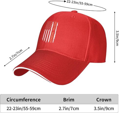 Postal Worker American Flag Baseball Hat Unisex Adjustable Classic Fashion Sandwich Baseball Cap Black in Saudi Arabia