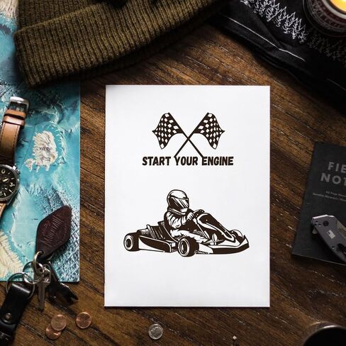 GLOBLELAND Retro Transportation Clear Stamps for DIY Scrapbooking Road Signs Car Motorcycle Silicone Clear Stamp Seals Transparent Stamps for Cards Making Journal Decor in Saudi Arabia
