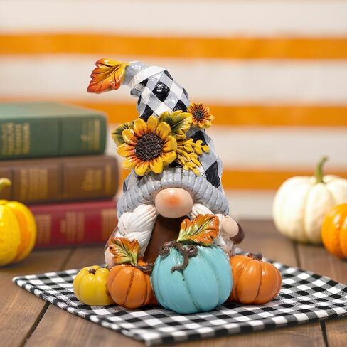 Hodao Fall Thanksgiving Pumpkin Gnome ديكورات يدوية سويدية Tomte Gnome Elf لهدايا ديكور الخريف - ديكور مركزي لحفلات عيد الشكر - هدية الخريف لطاولة العشاء وعرض المنزل (أصفر-2) in Kuwait