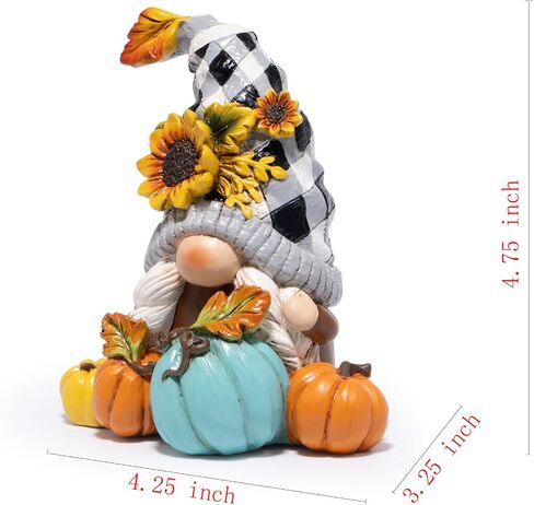 Hodao Fall Thanksgiving Pumpkin Gnome ديكورات يدوية سويدية Tomte Gnome Elf لهدايا ديكور الخريف - ديكور مركزي لحفلات عيد الشكر - هدية الخريف لطاولة العشاء وعرض المنزل (أصفر-2) in Kuwait