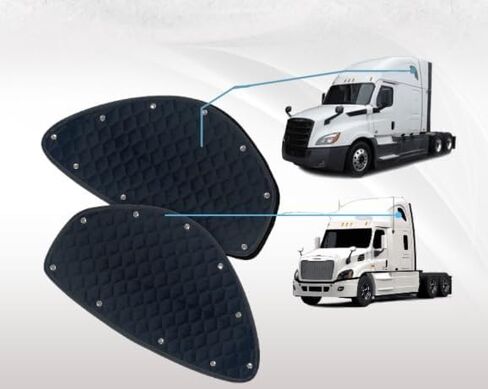 Semi-Truck Upper Sleeper Window Curtians for Freightliner Cascadia- Insulated Sunshade & Privacy Covers | Cascadia Cab Window Shade Set of 2 in Saudi Arabia