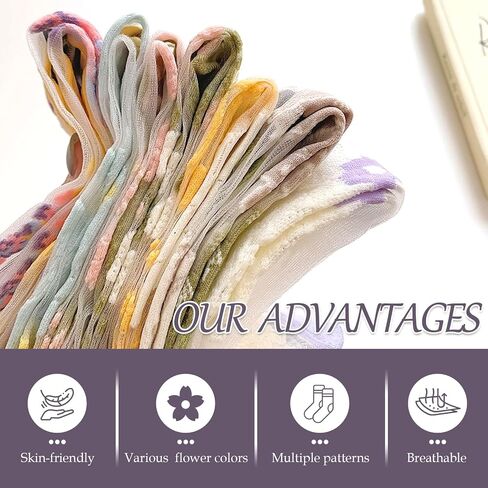Sheer Socks for Womens,Summer Transparent Floral Lace Mesh Socks,Crystal Glass Silk Elastic See Through Sock in Saudi Arabia