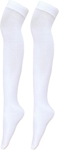 المرأة مبهمة بسط النايلون فوق الركبة الفخذ العليا جوارب جوارب طويلة إلى الركب للارتداء اليومي تأثيري in Kuwait