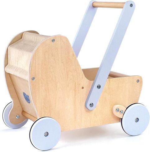Wooden Doll Stroller,Baby Pram Stroller Toy,Wooden Swan Baby Walker,Baby Stroller Toy for Toddler Boys Girls 18 Months and Up in Kuwait