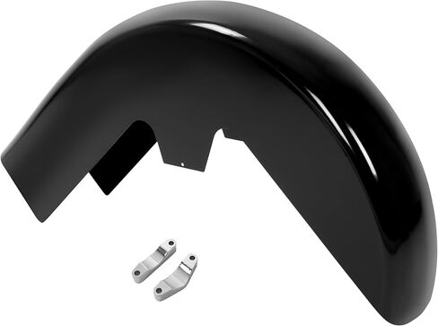 حاجز أمامي ملفوف للدراجة النارية مقاس 23 بوصة متوافق مع Harley Davidson Touring Road King Road Electra Street Glide Custom Baggers Softail Fl Style أسود in Kuwait