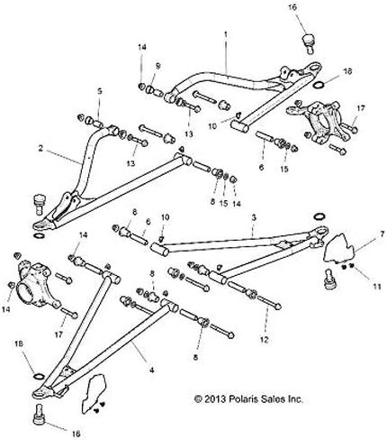 Polaris RZR Control Arm Weld, Lower, Front, Right, 64, Indy Red, Genuine OEM Part 1018827-293, Qty 1 in Saudi Arabia