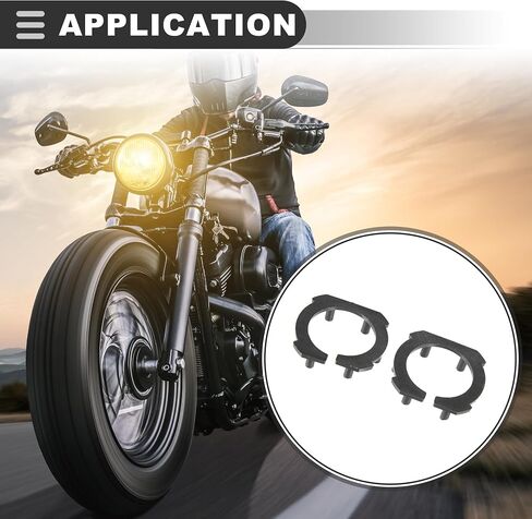 Motoforti H7 LED المصباح الأمامي حامل محول المقبس، حامل القاعدة كليب لهوندا CBR 600rr، بلاستيك، أسود، قطعتين in Saudi Arabia