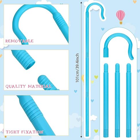 4 Pcs Shepherdess Costume Set Include Staff,Socks,Pink and Blue Bowties for Women Halloween Party Dress Up in Kuwait