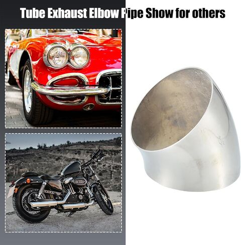 X AUTOHAUX OD 4" 45 Degree Mandrel Bend Exhaust Elbow Pipe SS304 Stainless Steel Bend Tube 16GA /.060" Wall Thickness Exhaust Piping for Car Exhaust Pipe Elbow Modified 1pcs in Saudi Arabia