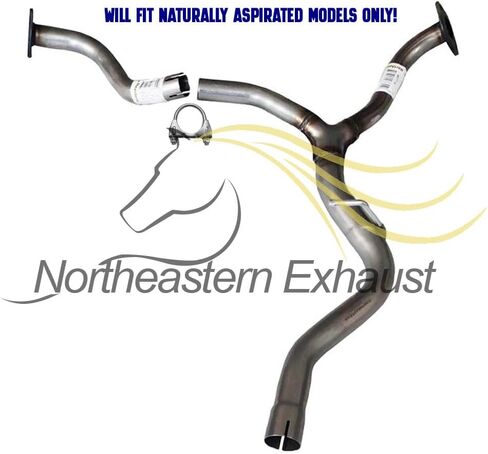 Northeastern Exhaust | Stainless Steel Resonator Y-Pipe & Pair of Muffler Exhaust System Kit Compatible for Subaru Outback 2006-2009 2.5L | Free Gaskets and Clamps Included in Saudi Arabia