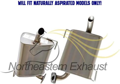 Northeastern Exhaust | Stainless Steel Resonator Y-Pipe & Pair of Muffler Exhaust System Kit Compatible for Subaru Outback 2006-2009 2.5L | Free Gaskets and Clamps Included in Saudi Arabia