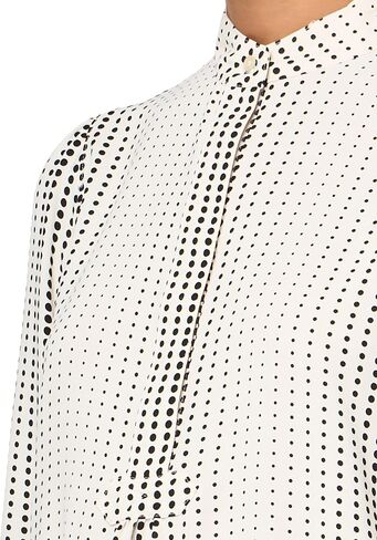 Anne Klein Womens Women's Long Sleeve Dot Print Top in Saudi Arabia