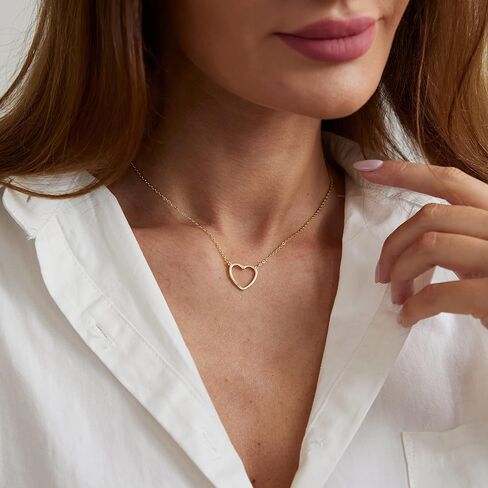 Kyerlyn Dainty Necklaces for Women Hollow Heart Necklace/David Star Lover Pendant Sun Tag Necklace Women Jewelry Girls Gift in Saudi Arabia