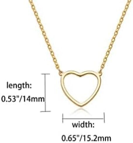Kyerlyn Dainty Necklaces for Women Hollow Heart Necklace/David Star Lover Pendant Sun Tag Necklace Women Jewelry Girls Gift in Saudi Arabia