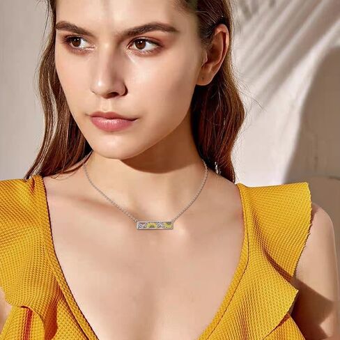 POPLYKE Flower Pendant Necklace for Women Sterling Silver Leaf Floral Jewelry Gifts for Women Mom Wife in Saudi Arabia