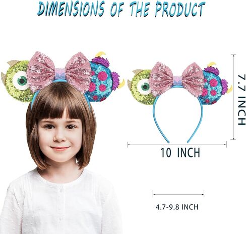 Leziazany 2 قطعة من عصابة رأس عيد الميلاد الوحش آذان الفأر الترتر وأقواس الفأر من أجل إكسسوارات الهالوين التنكرية (wuzhiyan) in Kuwait