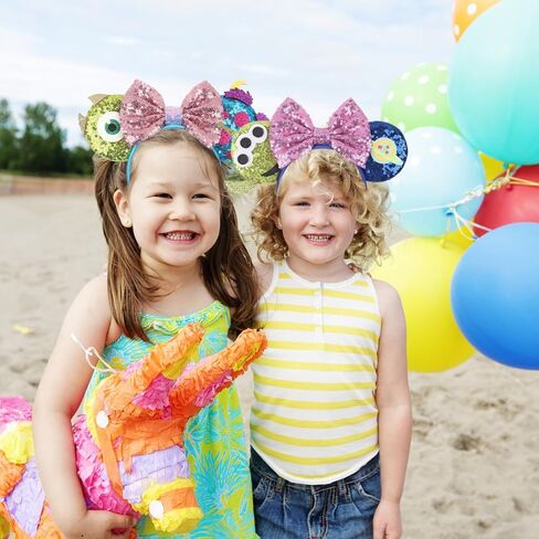 Leziazany 2 قطعة من عصابة رأس عيد الميلاد الوحش آذان الفأر الترتر وأقواس الفأر من أجل إكسسوارات الهالوين التنكرية (wuzhiyan) in Kuwait