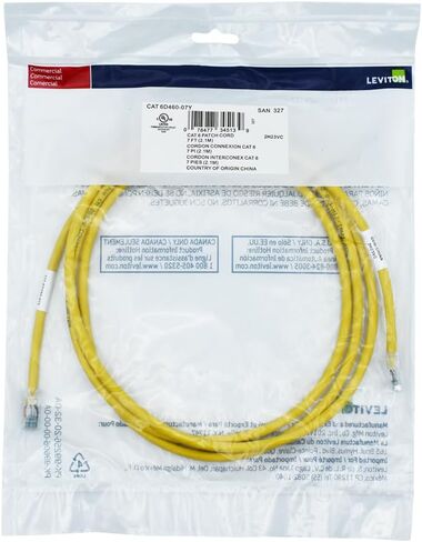 Leviton 6D460-10L eXtreme 6+ SlimLine Patch Cord, CAT 6, 10-Foot Length, Blue in Saudi Arabia