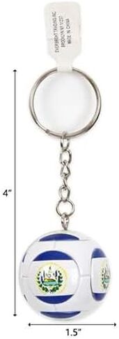 Pack of 12 pcs Mini Football Country Flag Keychains Keyrings -4 Inches in Saudi Arabia