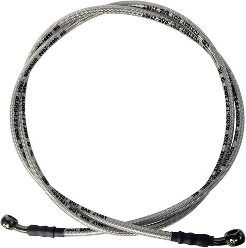 Braided Hydraulic Brake Hose Line Brake Cable Universal Brake Lines Compatible with Dirt Bike Softail ATV UTV Go Kart GY6 Scooter 10mm Banjo Ends M10 82.6" / 210cm in Saudi Arabia