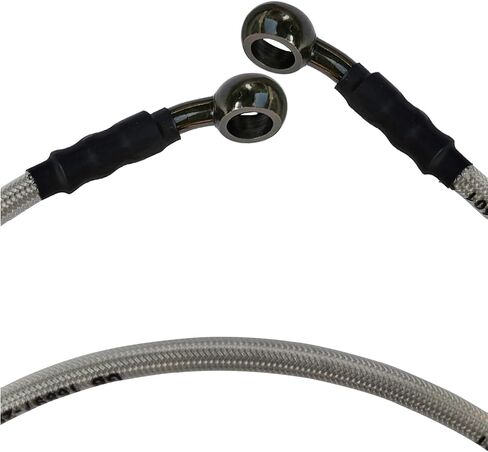 Braided Hydraulic Brake Hose Line Brake Cable Universal Brake Lines Compatible with Dirt Bike Softail ATV UTV Go Kart GY6 Scooter 10mm Banjo Ends M10 82.6" / 210cm in Saudi Arabia