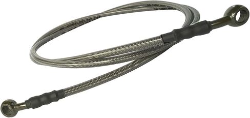 Braided Hydraulic Brake Hose Line Brake Cable Universal Brake Lines Compatible with Dirt Bike Softail ATV UTV Go Kart GY6 Scooter 10mm Banjo Ends M10 82.6" / 210cm in Saudi Arabia