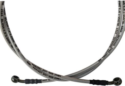 Braided Hydraulic Brake Hose Line Brake Cable Universal Brake Lines Compatible with Dirt Bike Softail ATV UTV Go Kart GY6 Scooter 10mm Banjo Ends M10 82.6" / 210cm in Saudi Arabia