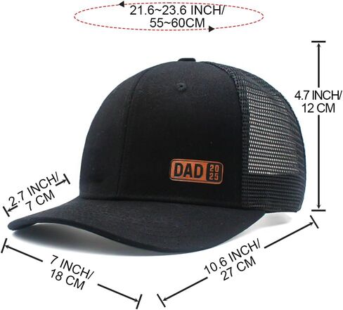 Dad to Be Est 2025 Leather Patch Baseball Cap Gifts from Daughter Son for Daddy Father Him Father's Day Birthday in Kuwait