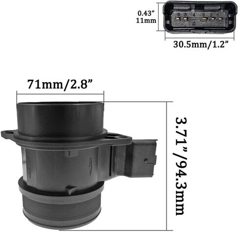 محول مستشعر تدفق الهواء مستشعر تدفق الهواء الشامل 13800-67G00 9629471080 / مناسب لسيتروين بيرلينجو ديسباتش بيجو 306 307 406 خبير سوزوكي جراند فيتارا قاعدة تثبيت عداد الهواء (5 قطع) in Kuwait