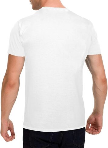 Stylish Fruit & Grapes Print Men's T-Shirt 100% Cotton Summer Casual Short Sleeve Made in USA in Saudi Arabia