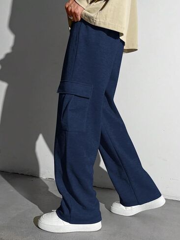 Boy's Wide Leg Sweatpants Athletic Baggy Pants Thermal Long Cargo Pants Joggers Trousers in Kuwait