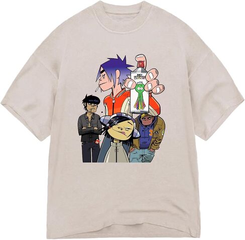 Gorillaz Unisex-Adult Cig Inky Octopus Spray Back T-Shirt in Saudi Arabia