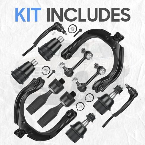 Front Suspension Control Arms for 2004-2007 Buick Rainier, 2004-2007 Chevrolet Trailblazer (EXT), 2004-2008 GMC Envoy XL XUV, 2004-2008 Isuzu Ascender, 2005-2009 Saab 9-7X (12pc Set) in Saudi Arabia