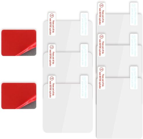 8Pcs Sticker Shield for Windshields, Clear Electrostatic Stickers Double-Sided Adhesive Pad Static Cling Window Film for Dash Cam Mounting in Saudi Arabia