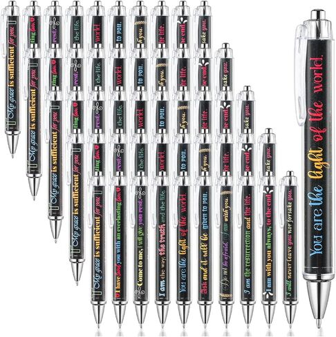 Mr. Pen- Christian Pen Set, 10 Pack, Floral Serenity, Black Ink, Bible Verse Pens, Christian Pens for Women, Bible Pens No Bleed Through, Ballpoint Pens Ballpoint, Christmas Gift in Saudi Arabia