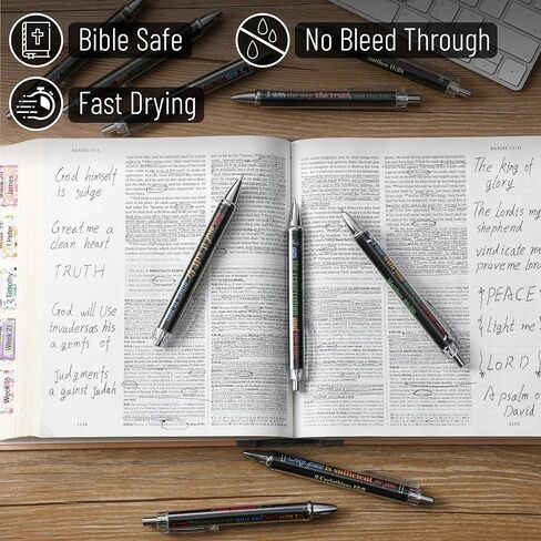 Mr. Pen- Christian Pen Set, 10 Pack, Floral Serenity, Black Ink, Bible Verse Pens, Christian Pens for Women, Bible Pens No Bleed Through, Ballpoint Pens Ballpoint, Christmas Gift in Saudi Arabia