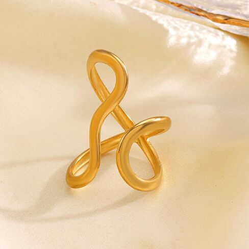 Chunky Gold Rings for Women Adjustable Flower Rings Non Tarnish 14K Gold Statement Rings Flower Jewelry for Women in Kuwait