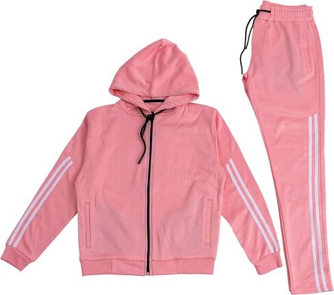 ANWA - Women's 2 Pieces Jogging Athletic Tracksuit Full-Zip Workout Glow Flex Luxe with Active Jacket and Pant in Saudi Arabia