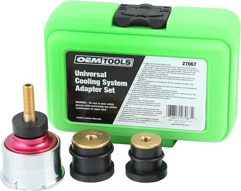 OEMTOOLS 27067 Universal Cooling System Adapter Set, Works with Auto Coolant Pressure Tester to Test Pressure in Most Vehicles, Fits Plastic Reservoirs in Saudi Arabia
